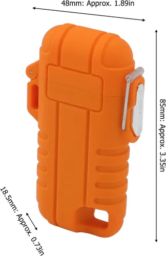 Vista 7 de Encendedor eléctrico USB portátil, reutilizable, de doble arco, recargable por USB, manguera retráctil resistente al viento, IPX7, impermeable