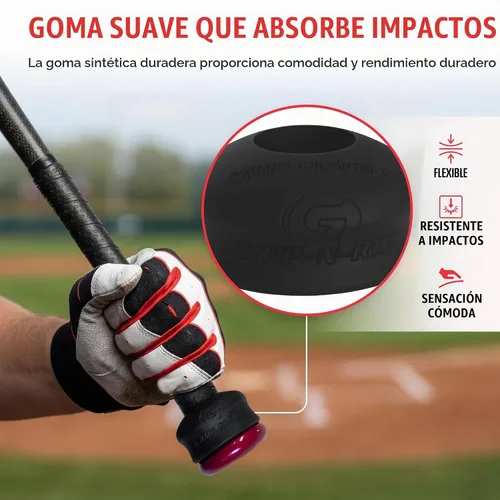 Vista 5 de Anillo de estrangulamiento de Grip-N-Rip para bate de béisbol/sóftbol con empuñadura de botón y apilable para un ajuste personalizado y comodidad