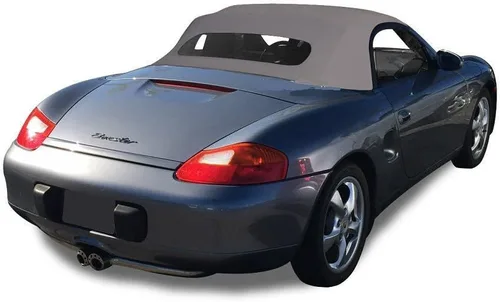 Vista 6 de Compatible con Porsche Boxster 986 1997-2002 Convertible Top con paño de lona de vidrio térmico (negro)
