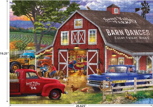 Vista 4 de RoseArt - Chris Bigelow - The Barn Dance - Rompecabezas de 1000 piezas para adultos
