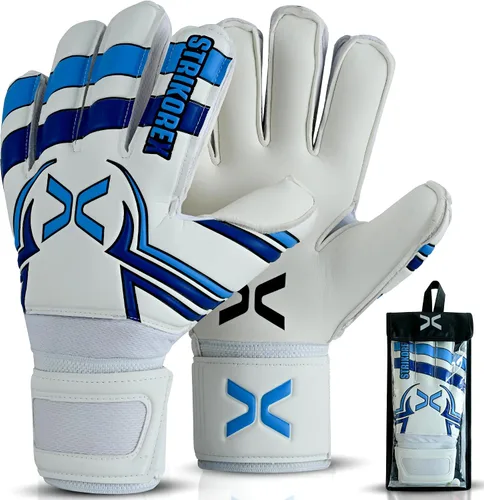 Vista 12 de Guantes de portero para niños y jóvenes con palma de látex de 0.157 in, agarre fuerte, guantes de fútbol para adultos y niños con dedos