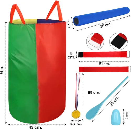 Vista 6 de Bolsas de carreras de sacos de patatas para 4 a 8 jugadores, juegos de patio trasero para niños y adultos, fiesta de cumpleaños de campo, juegos al