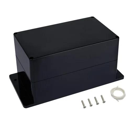 Vista 10 de Caja de conexiones impermeable a prueba de polvo IP65 de plástico ABS, proyecto eléctrico universal con oreja fija, color negro, 3.26"x 2.28"x 1.29
