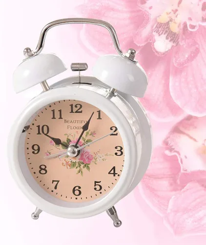 Vista 6 de ARTIBETTER 1pc reloj despertador con luz nocturna reloj de metal estudiante