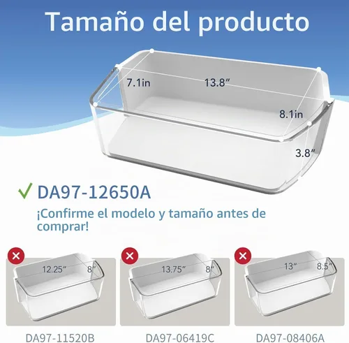 Vista 2 de DA97-12650A Reemplazo del contenedor de estantes de la puerta