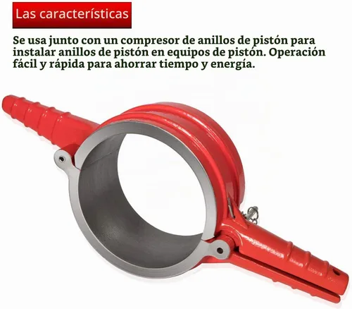 Vista 5 de 7040 Herramienta de compresor de anillo de pistón de 5.4 pulgadas para Cummins ISX/QSX 15, Caterpillar 3400, C-15, alternativa a PT-7040 5299448 Rojo