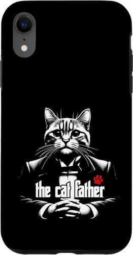 Vista 25 de The Catfather Fathersday Funny Gifts Best Birthday Cat Dad Case for iPhone 16