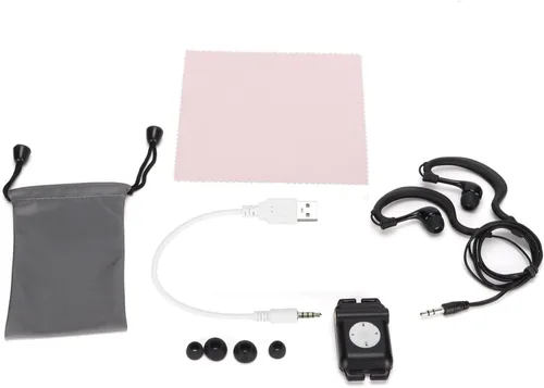 Vista 4 de Reproductor de MP3, reproductor de música de auriculares de 4 GB con radio FM, USB, carga rápida para natación, deportes acuáticos