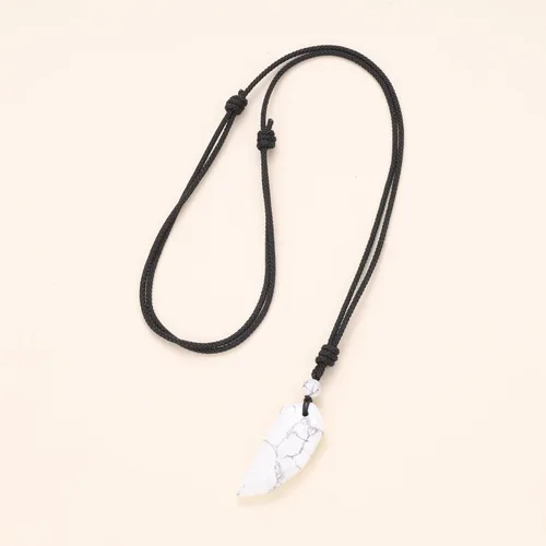 Vista 6 de COAI - Collares para parejas con colgante de diente de lobo, sin metal, Negro, N514-3