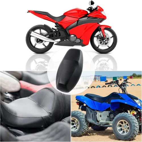 Vista 5 de MOTOBA Funda elástica de cuero para asiento de motocicleta, protector de asiento flexible universal para motocicleta DIY con tornillo de pulgar 100