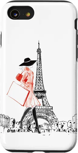 Vista 18 de Vintage Paris Woman - Funda de la Torre Eiffel para iPhone 17