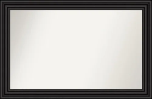 Vista 351 de Amanti Art Espejo personalizado, espejo de baño negro puente, espejo de pared o espejo de tocador de baño sobre el fregadero (26 x 26 pulgadas)
