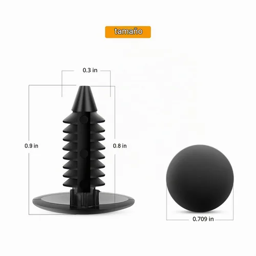 Vista 2 de GOOACC Clips de remache de nailon para guardabarros y protector de parachoques para GM, Ford y Chrysler 0.276 in, clips para carrocería