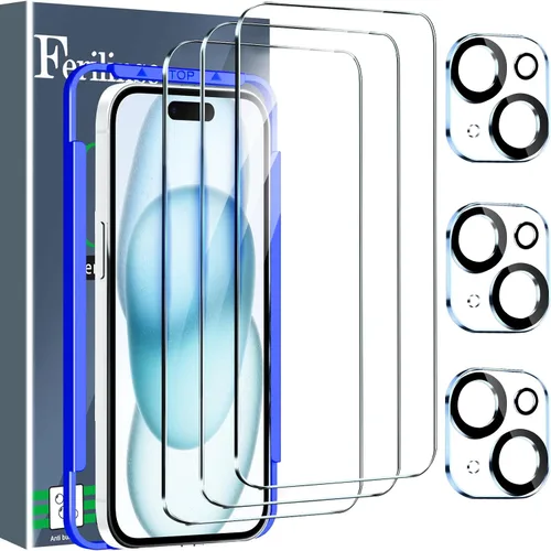 Vista 12 de Ferilinso Screen Protector for Samsung Galaxy Z Fold 8, Tempered Glass Back 3 Pack, 9H+ Hardness, Military-Grade Shatterproof, Case Friendly, Easy