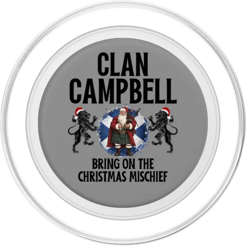 Vista 2 de Campbell Clan Christmas Scottish Family Name Party PopSockets MagSafe PopGrip para iPhone