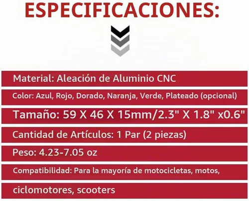 Vista 5 de Keenso - Protector de choque de rueda de aluminio CNC para la mayoría de motocicletas, motocicletas, ciclomotores, scooters (rojo)