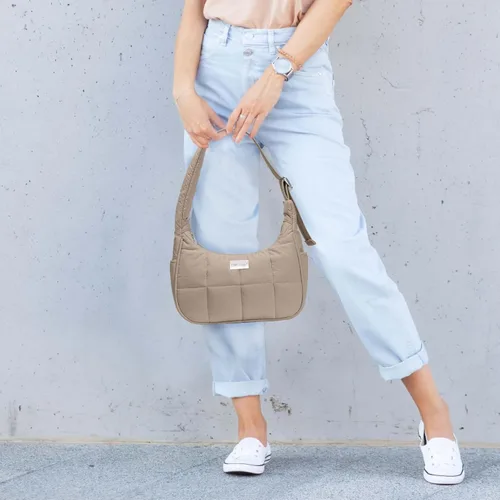 Vista 3 de TOPDesign Bolso de hombro acolchado para mujer, bolso de mano ultraligero con cremallera, correa ajustable