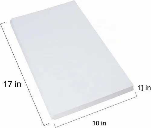 Vista 2 de Paneles de aislamiento de espuma para aire acondicionado de ventana, kit de panel aislante lateral de CA, paquete de 2, blanco, 17 pulgadas de alto