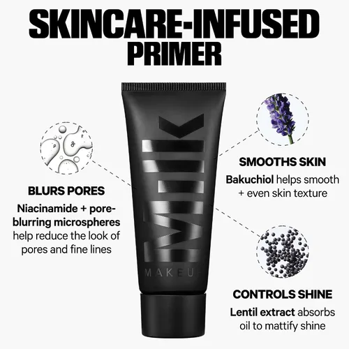 Vista 4 de Milk Makeup Pore Eclipse Mattifying Primer – Blurs Pores, Controls Shine + Holds Makeup for Up to 12 Hours – Creates a Smooth, Even Base for a Soft