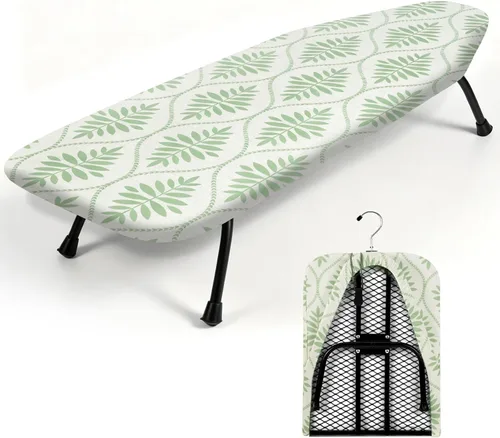 Vista 20 de SheeChung Tabla de Planchar Pequeña de Mesa 32" L x 12" A, Tabla de Planchar Plegable con Descanso para Plancha, Base de Metal de Malla, Funda