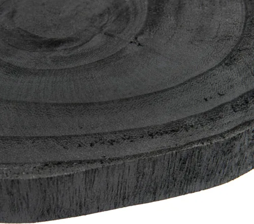 Vista 4 de Creative Co-Op - Pedestal decorativo de madera de Paulownia, negro