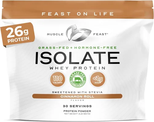Vista 11 de Muscle Feast Proteína de suero aislada de vacas alimentadas a pasto, totalmente natural sin hormonas, criadas en pasto, Proteína de suero aislada