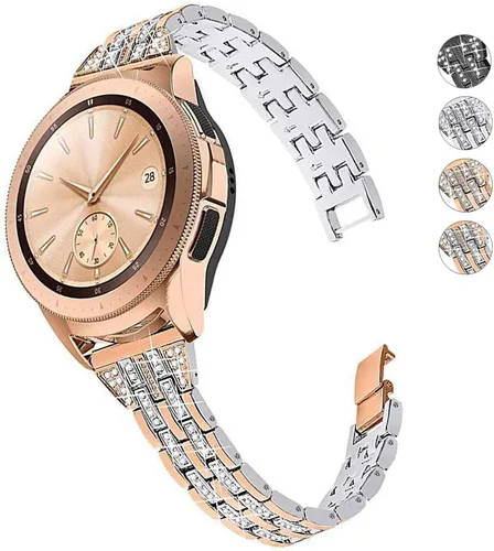 Vista 10 de Correa compatible con Samsung Galaxy Watch 6/6 Classic/Galaxy Watch 5/5 Pro / 4/4 Classic/Active 2, correa de repuesto de metal de acero