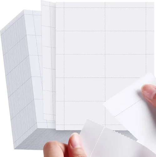 Vista 8 de Fainne 2000 tarjetas de visita imprimibles en blanco, mini índice de nota, tarjeta perforada, compatible con impresora láser y de inyección