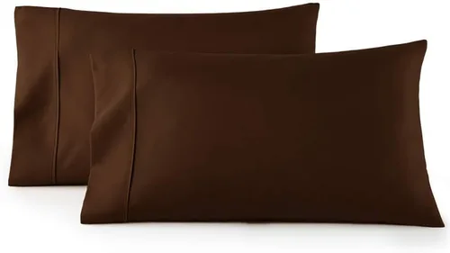 Vista 14 de Juego de 2 fundas de almohada de lujo para dormir con funda suave y transpirable, 100% algodón, 800 hilos, almohadas de rayas azul claro estándar