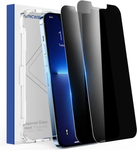 Vista 8 de [Usado] Syncwire Protector de pantalla de privacidad para iPhone 12 / iPhone 12 Pro, vidrio templado antiespía inastillable
