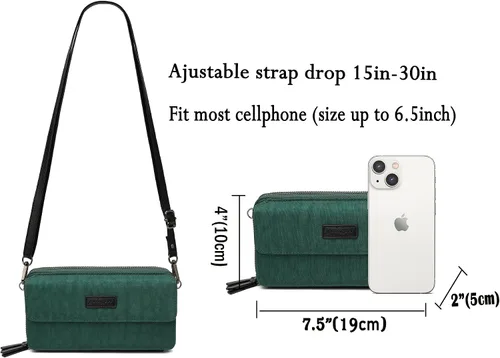 Vista 5 de Bolsos cruzados pequeños con cartera para teléfono y cartera con pulsera