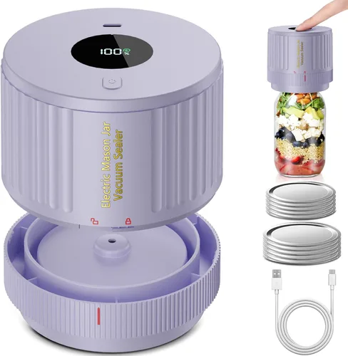 Vista 10 de LOVE MOMENT - Kit de sellador al vacío eléctrico para tarros Mason para tarro Mason de boca ancha y boca regular