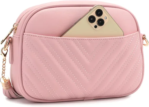 Vista 3 de lola mae Bolso bandolera acolchado, bolso de hombro de diseño moderno