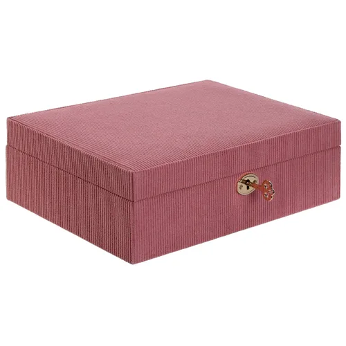 Vista 4 de Caja-Joyero Home ESPRIT Crema Magenta 27 x 19 x 9 cm