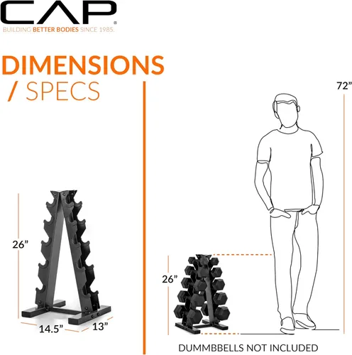 Vista 8 de CAP A-Frame Dumbbell Weight Rack