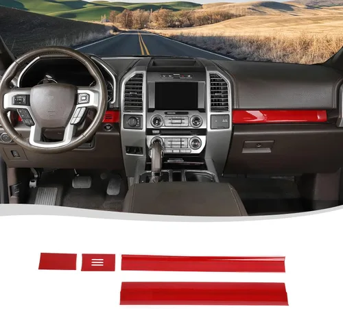 Vista 8 de Voodonala para Ford F-150 2015-2020 Cubierta de Panel de Consola Central Compatible con Ford F150 2015-2020 (ABS, Madera Negra, 4 Piezas/Set)