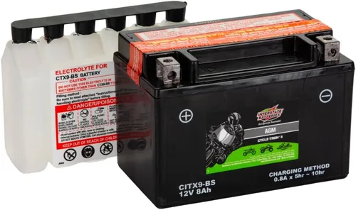 Vista 5 de Interstate Batteries YTX9-BS - Batería de 12 V 8 Ah Powersports 130CCA AGM Recargable Reemplazo para BMW, Honda, Kawasaki motocicletas, cuatrimotos