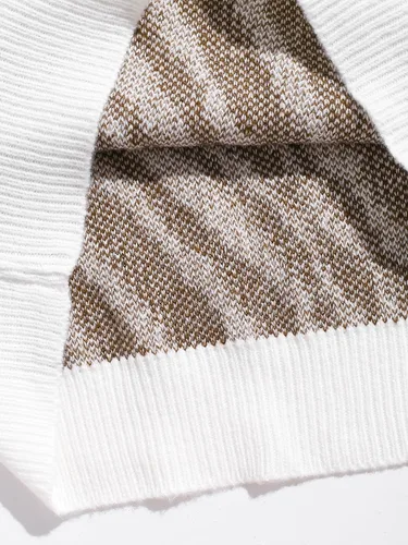 Vista 104 de ZAFUL Y2K - Suéter casual con estampado de llama estética para hombre, suéter de punto holgado, manga larga, cuello redondo