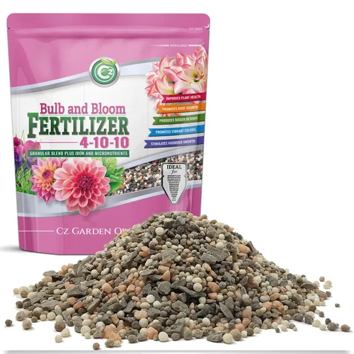 Vista 6 de 4-10-10 - Fertilizante para bulbos y flores, fabricado en Estados Unidos, 2% de hierro + micronutrientes, alimento para plantas para jardines