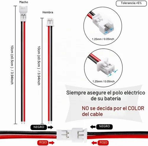 Vista 2 de Chanzon 30 pares JST1.0.984 in 2 Pin Micro conector conector UL1007 alambre