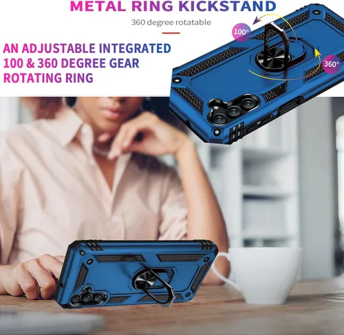 Vista 4 de STARSHOP Funda compatible con Samsung Galaxy A13 5G, con protector de pantalla de vidrio templado incluido, protección contra caídas de grado