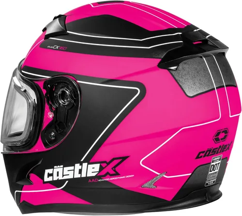 Vista 2 de Castle X CX360 Atlas - Casco juvenil en rosa mate glo/negro, talla pequeña
