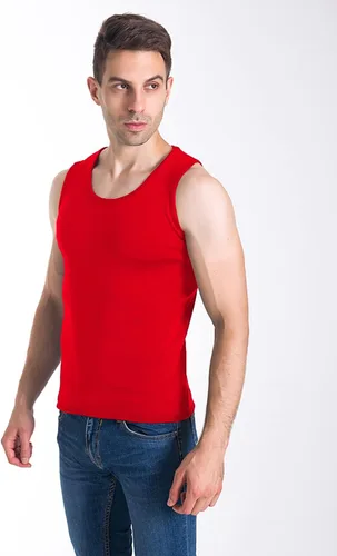 Vista 4 de Locachy Ropa interior térmica cálida de algodón para hombre, sin mangas, chaleco con forro polar, capa base sin mangas