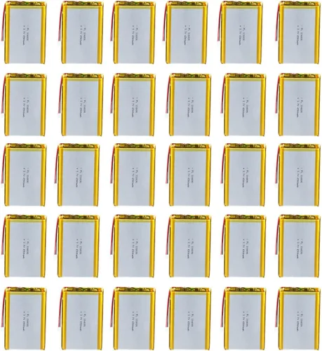 Vista 7 de Batería recargable Lipo de iones de polímero de litio de 3.7V 5X 6500mAh 106090 con conector PH 0.079 in