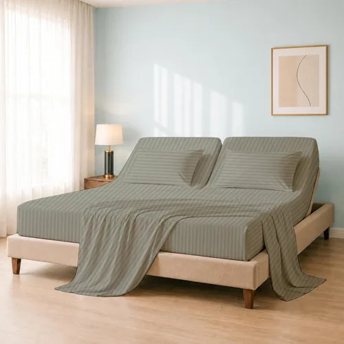 Vista 25 de Cottingon Juego de sábanas Queen de 4 piezas para camas ajustables, 100% algodón egipcio de 28 pulgadas, hojas flexibles para dormir con números
