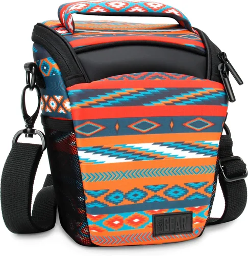Vista 11 de USA GEAR Bolsa compacta para guardar cámara con cobertor para lluvia y correa para hombro