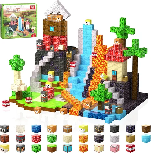 Vista 7 de 100 bloques de construcción, juguetes de construcción 3D, cubos de construcción sensoriales STEM (multicolores, 100 unidades)