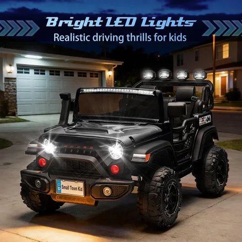 Vista 2 de Juguetes de paseo de 24 V para niños grandes, autos de 2 plazas con control remoto, motor de 400 W, camión con asiento de 20 pulgadas de ancho, 3