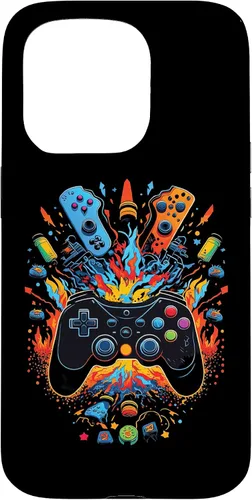 Vista 14 de iPhone 16 Gamer Aesthetic Graphic Gaming Video Games Boys Teens Kids Case