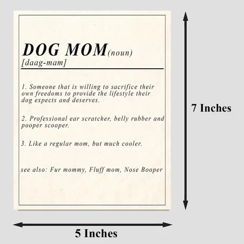Vista 2 de PICTURE THIS PRINTS Tarjeta de definición de perro mamá, tarjeta de cumpleaños de perro mamá, tarjeta para mamá de perro, tarjeta para mamá perro